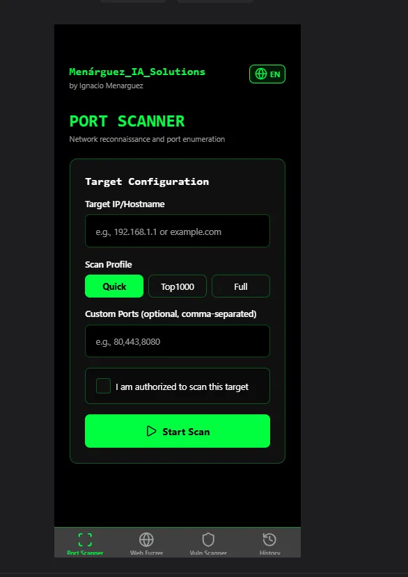 cover preview of Port Scanner — Menárguez_IA Solutions